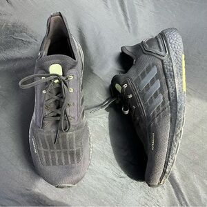 Adidas UltraBoost Summer.Rdy Black Signal Green Running Shoes Size 10.5
